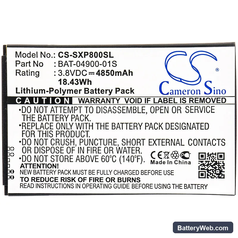 Sonim XP8 Replacement Battery, 3.8V, 4850mAh, Li-Polymer 3