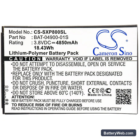 Sonim XP8 Replacement Battery, 3.8V, 4850mAh, Li-Polymer 3