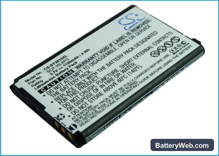 Sanyo SCP-3810 Replacement Battery, 3.7V, 1100mAh, Li-ion 1