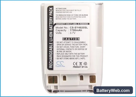 Sanyo SCP-4920 Replacement Battery, 3.7V, 1700mAh, Li-ion 5