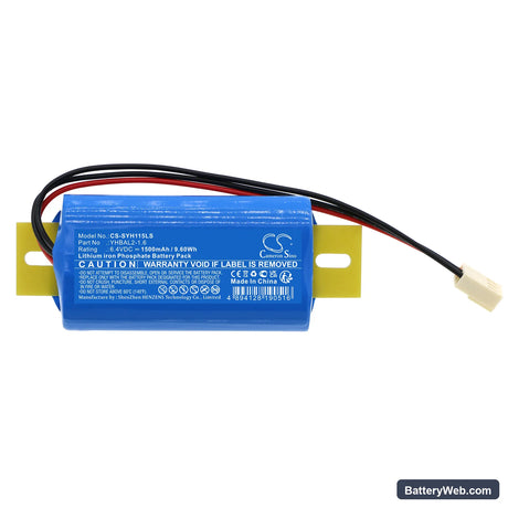 Streamer YH11B-05WL Replacement Battery, 6.4V, 1500mAh, LiFePO4 3