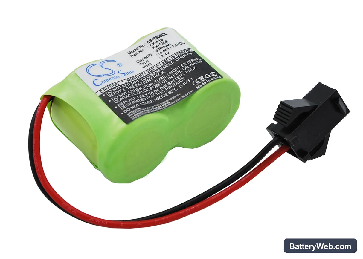 Panasonic KX-A16 Replacement Battery, 2.4V, 300mAh, Ni-MH 2