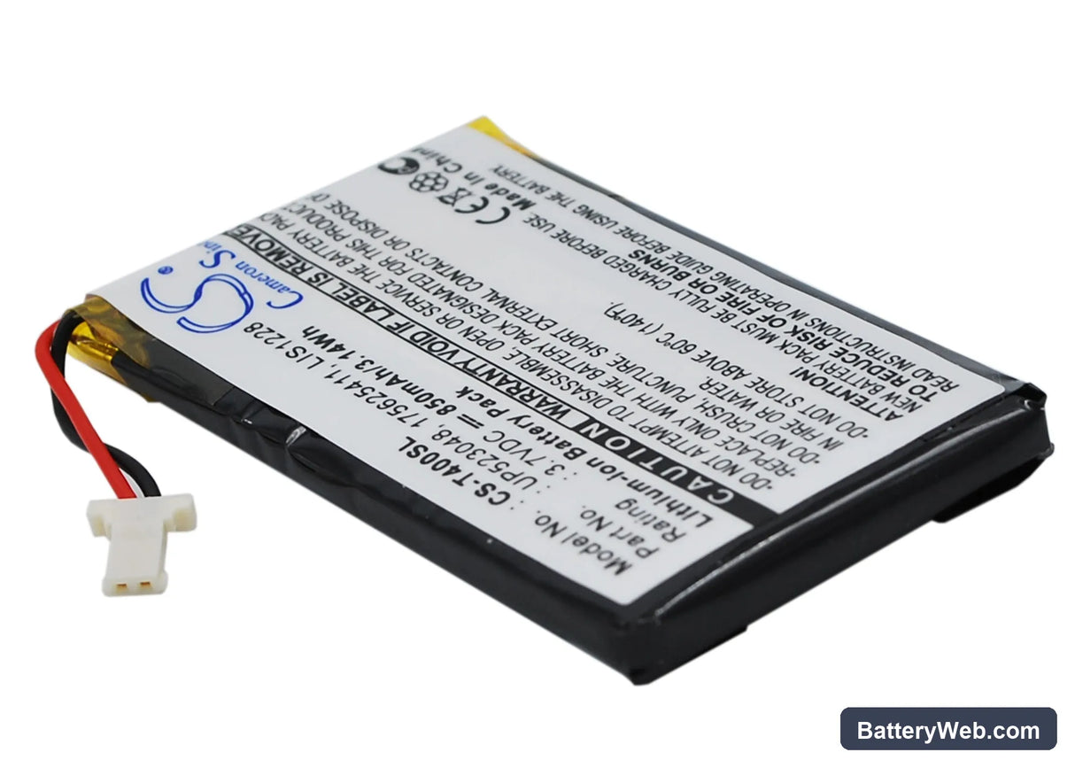 Sony Clie PEG-T400 Replacement Battery, 3.7V, 850mAh, Li-Polymer 2