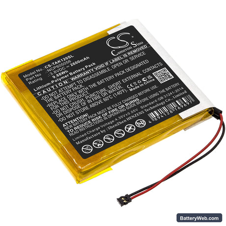 Astell&Kern AK120 Replacement Battery, 3.8V, 2600mAh, Li-Polymer 1