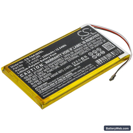 Astell&Kern AK300 Replacement Battery, 3.8V, 3300mAh, Li-Polymer 1