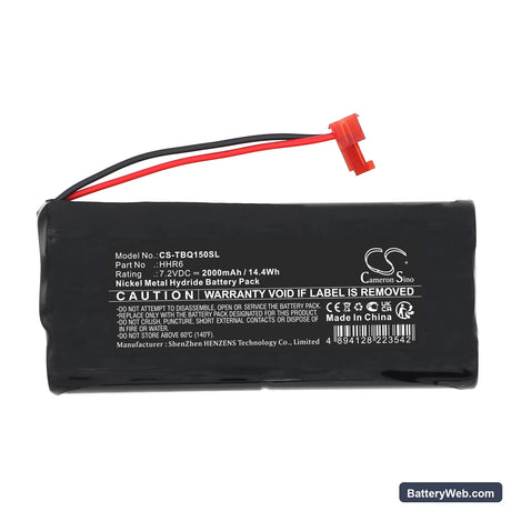 Tobias IQ150 Paper-Chek Replacement Battery, 7.2V, 2000mAh, Ni-MH 3