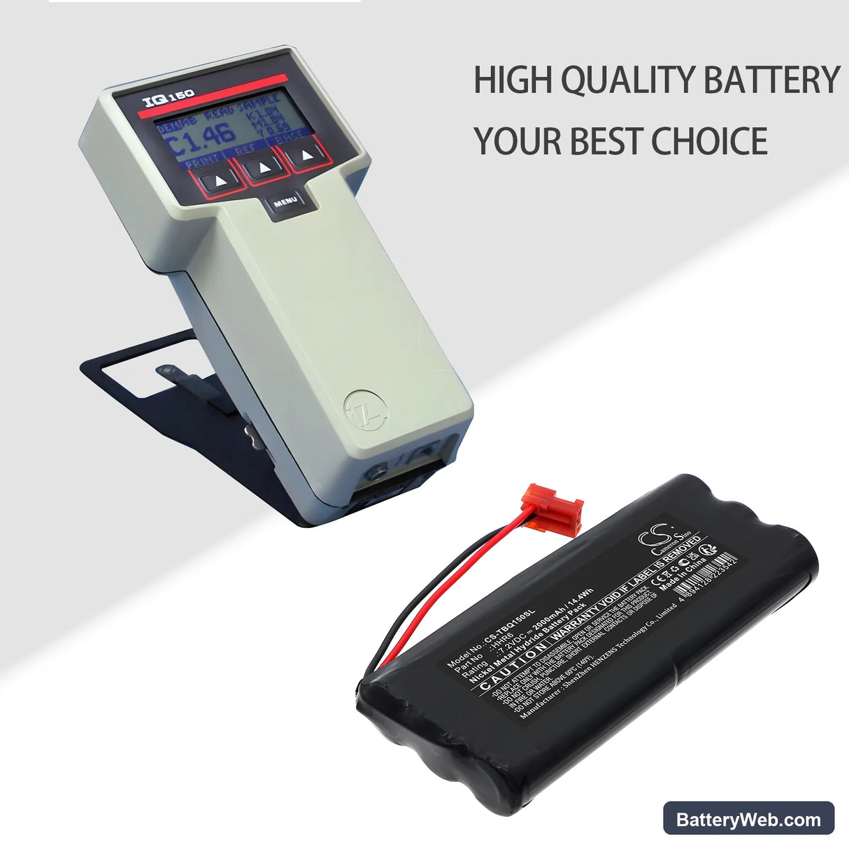 Tobias IQ150 Paper-Chek Replacement Battery, 7.2V, 2000mAh, Ni-MH 6