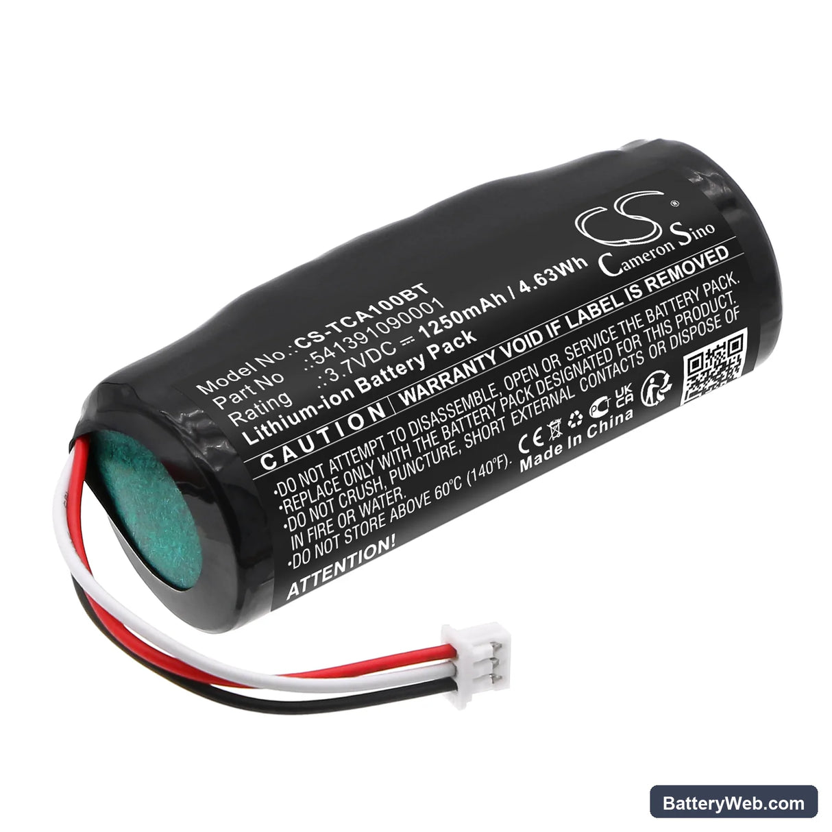 Technicolor TCHR1AZ0 Replacement Battery, 3.7V, 1250mAh, Li-ion 1