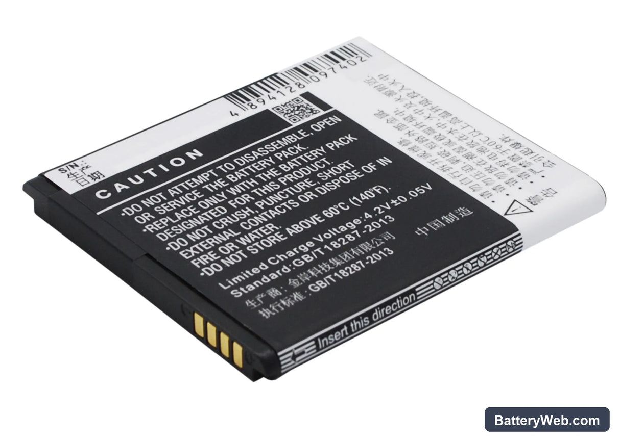 TCL J630T Replacement Battery, 3.7V, 1600mAh, Li-ion 4