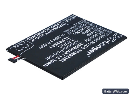 TCL M823 Replacement Battery, 3.8V, 3500mAh, Li-Polymer 2