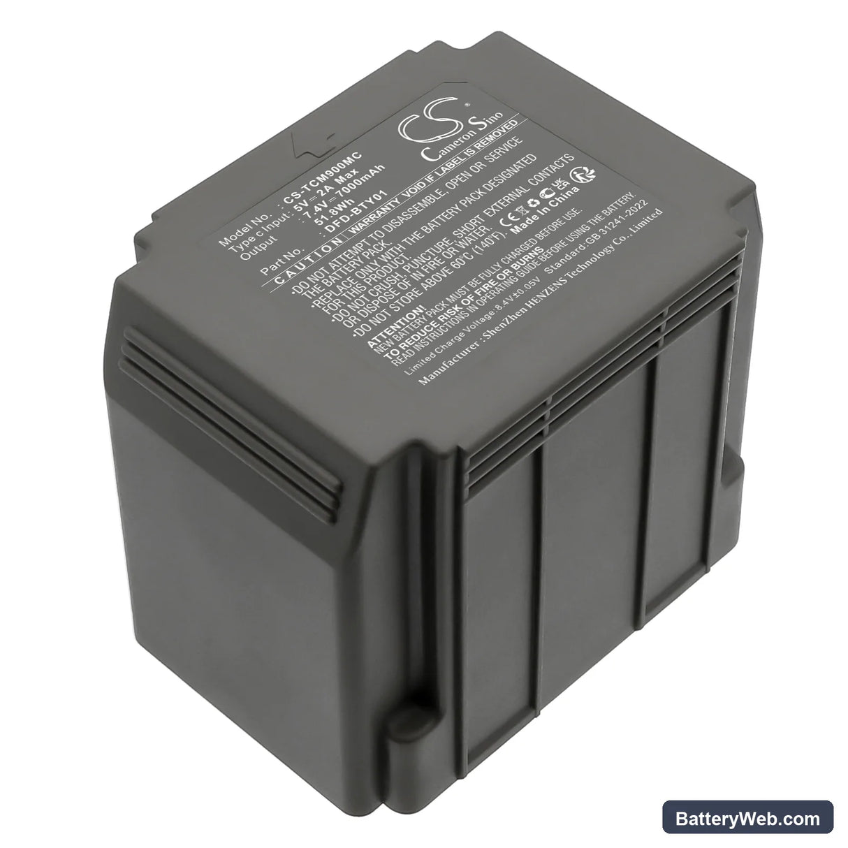 Tactacam Defend Replacement Battery, 7.4V, 7000mAh, Li-ion 1