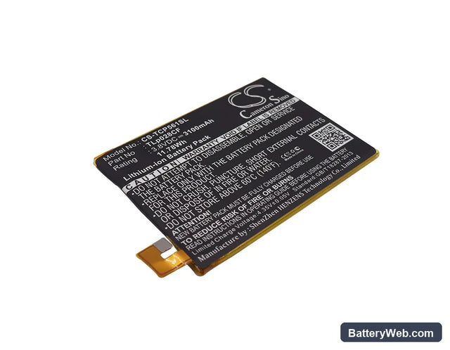 TCL P561U Replacement Battery, 3.8V, 3100mAh, Li-Polymer 1