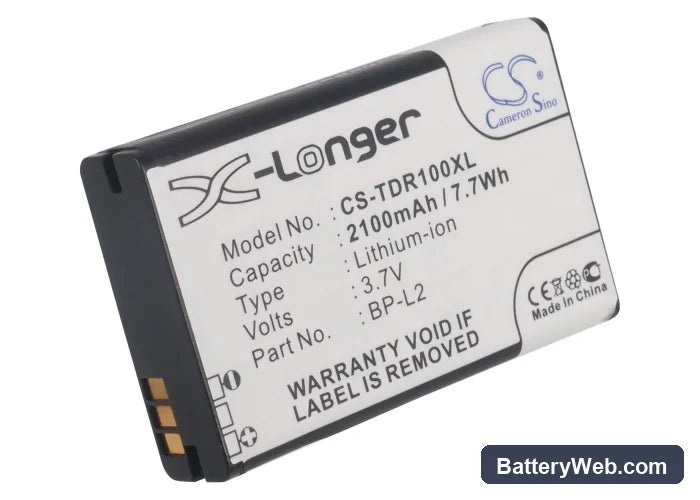 Tascam DR-1 Replacement Battery, 3.7V, 2100mAh, Li-ion 5