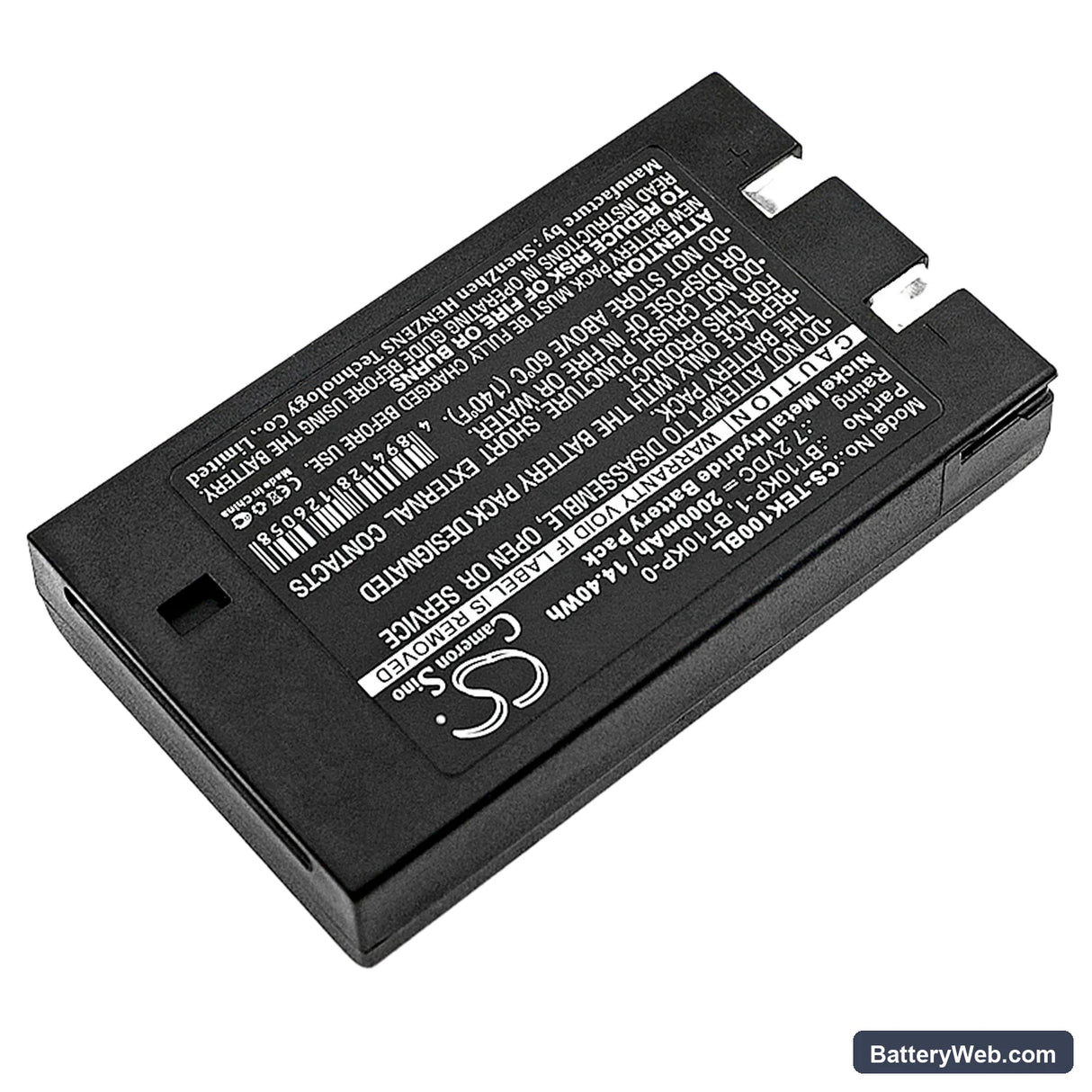Telemotive 10K12SS02P7 Replacement Battery, 7.2V, 2000mAh, Ni-MH 2
