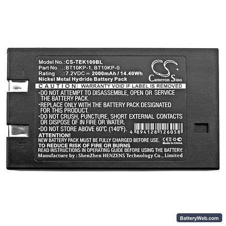 Telemotive 10K12SS02P7 Replacement Battery, 7.2V, 2000mAh, Ni-MH 3