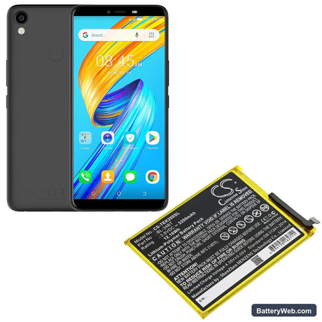 Tecno Spark 2 Replacement Battery, 3.8V, 3200mAh, Li-Polymer 5