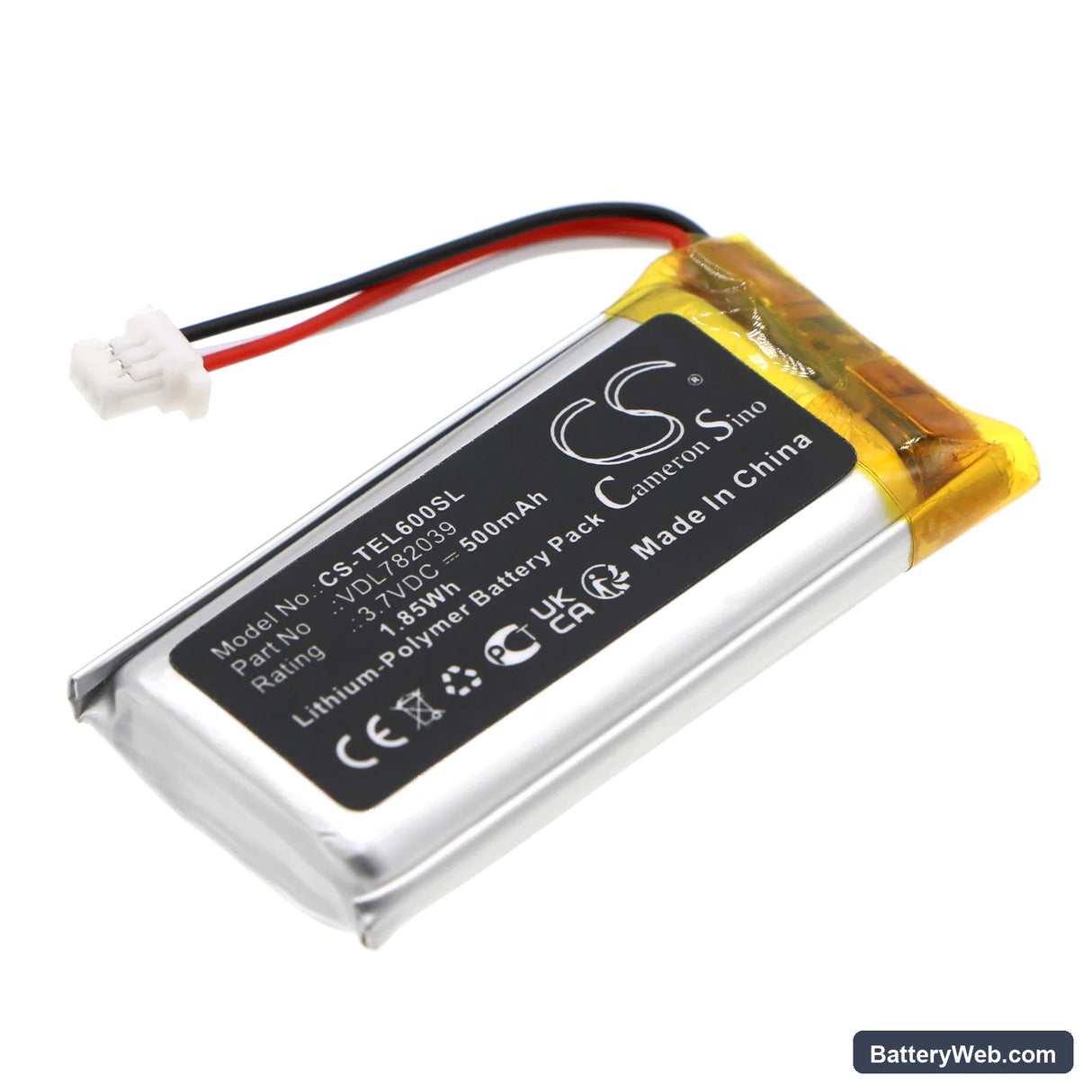 Turtle Beach Stealth 600 2Gen Replacement Battery, 3.7V, 500mAh, Li-Polymer 1