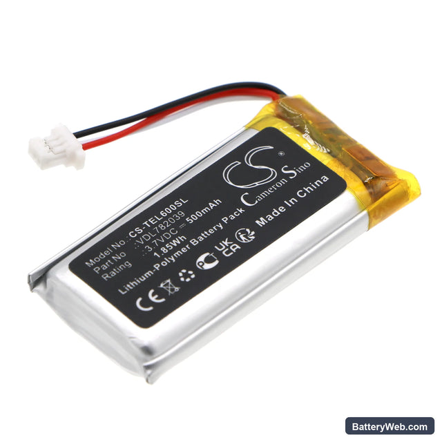 Turtle Beach Stealth 600 2Gen Replacement Battery, 3.7V, 500mAh, Li-Polymer 1