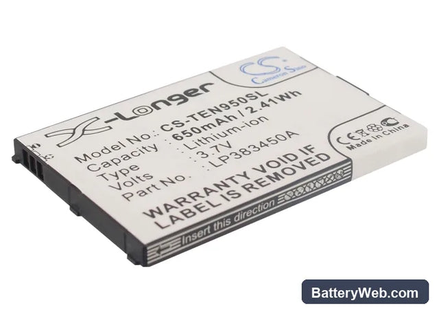 Telefunken eurofon T95 Replacement Battery, 3.7V, 650mAh, Li-Polymer 1