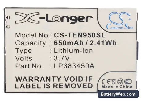 Telefunken eurofon T95 Replacement Battery, 3.7V, 650mAh, Li-Polymer 5
