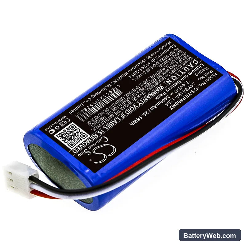 Terumo TE-SS800 Infusion Pump Replacement Battery, 7.4V, 3400mAh, Li-ion 2