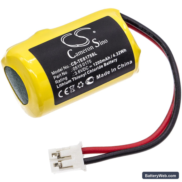 Testo 175-H1 Replacement Battery, 3.6V, 1200mAh, Li-SOCl2 1