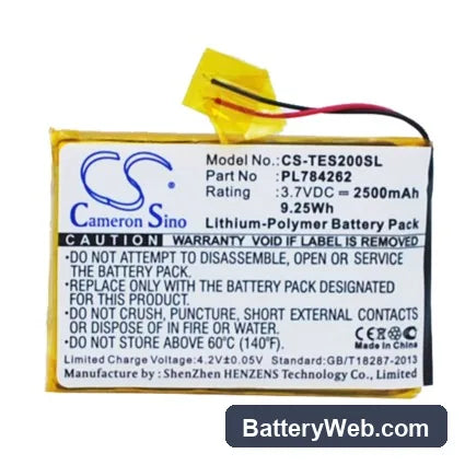 TEASI One 2 Replacement Battery, 3.7V, 2500mAh, Li-Polymer 1