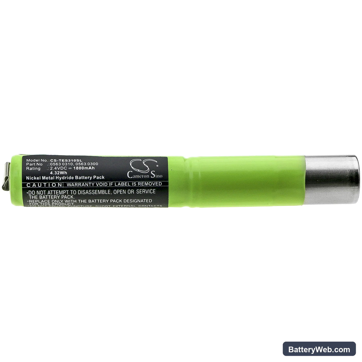 Testo 300 L Replacement Battery, 2.4V, 1800mAh, Ni-MH 3