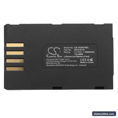 Testo 876 Replacement Battery, 3.7V, 5200mAh, Li-ion 5