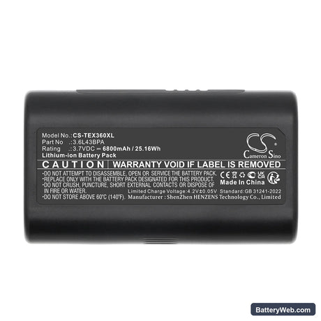 Texas Instruments TI-Navigator Replacement Battery, 3.7V, 6800mAh, Li-ion 5