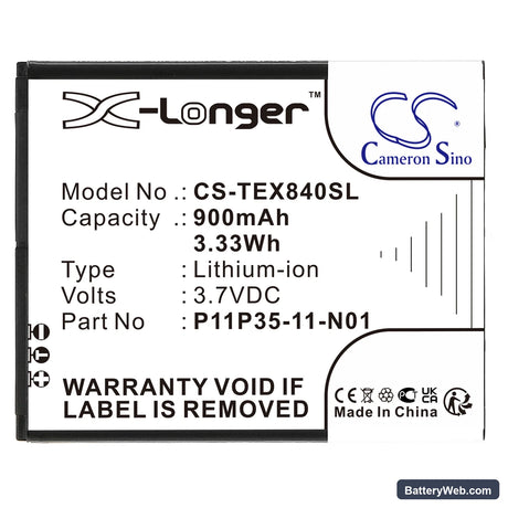 Texas Instruments TI-84 Plus CE Replacement Battery, 3.7V, 900mAh, Li-ion 3
