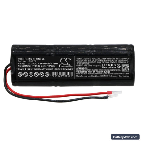 Telenot 35 973 Replacement Battery, 7.2V, 600mAh, Ni-MH 3