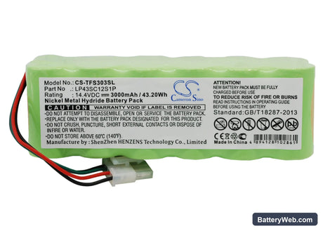 Tektronix TFS3031 Replacement Battery, 14.4V, 3000mAh, Ni-MH 1