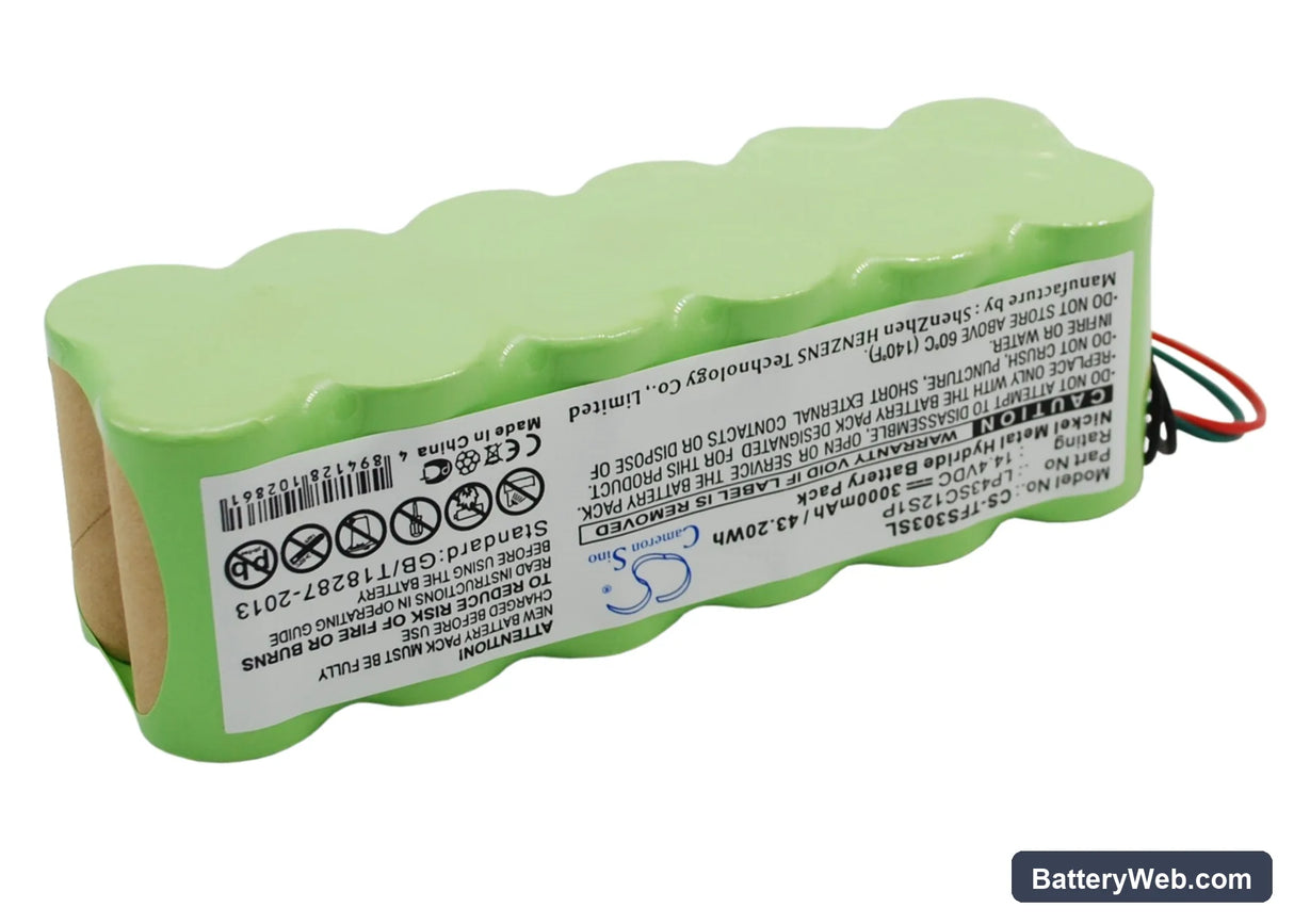 Tektronix TFS3031 Replacement Battery, 14.4V, 3000mAh, Ni-MH 4
