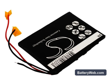 Thomson PDP2840 MP3 Player Replacement Battery, 3.7V, 1600mAh, Li-ion 3