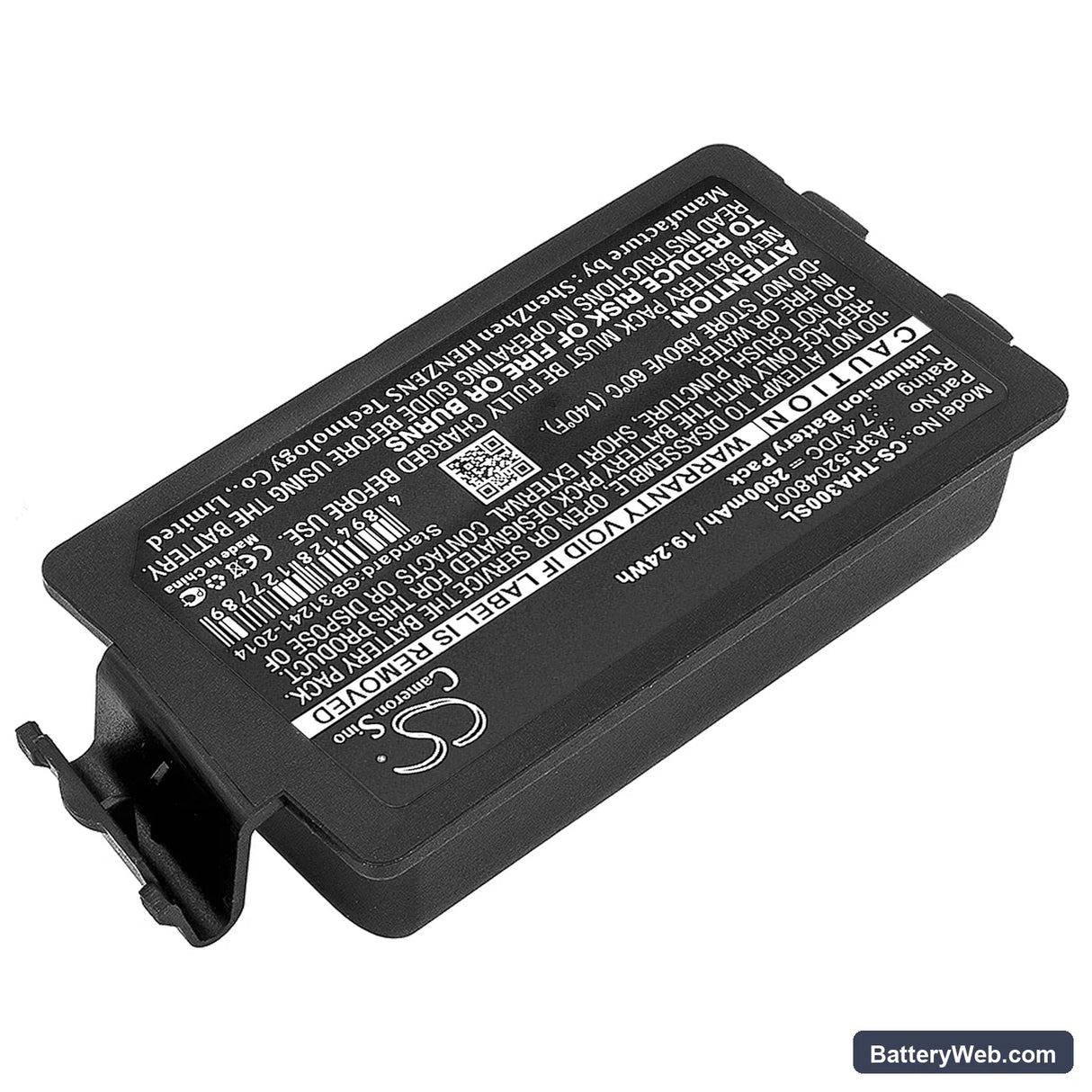 TSC Alpha 3R Replacement Battery, 7.4V, 2600mAh, Li-ion 2