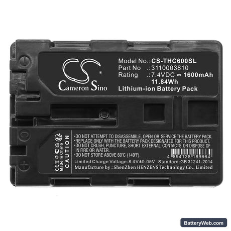 Trotech IC60 Replacement Battery, 7.4V, 1600mAh, Li-ion 5