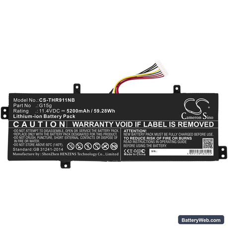 Machenike F117-S6CP Replacement Battery, 11.4V, 5200mAh, Li-ion 3