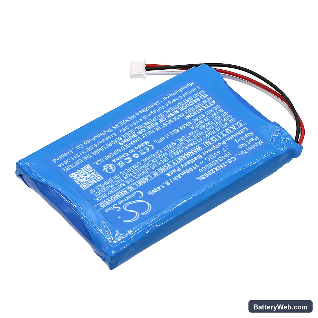 Technaxx TX-28 Monitor Replacement Battery, 7.4V, 1100mAh, Li-Polymer 2