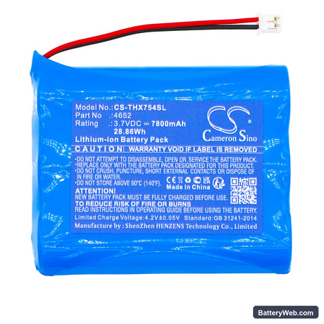 Technaxx TX-75 Replacement Battery, 3.7V, 7800mAh, Li-ion 3