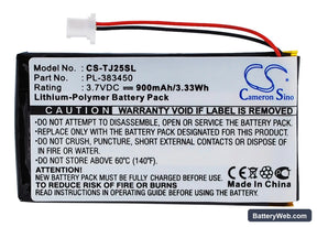 Sony Clie PEG-TJ25 Replacement Battery, 3.7V, 900mAh, Li-Polymer 1