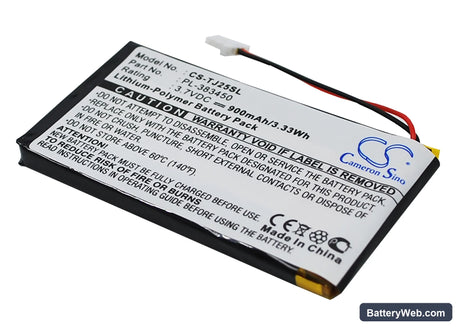 Sony Clie PEG-TJ25 Replacement Battery, 3.7V, 900mAh, Li-Polymer 2