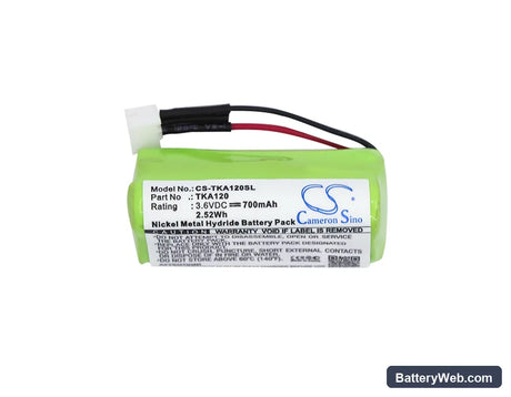 TDK Life On Record A12 Replacement Battery, 3.6V, 700mAh, Ni-MH 5