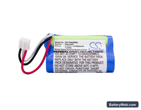 TDK Life on Record A28 Replacement Battery, 3.6V, 2000mAh, Ni-MH 5