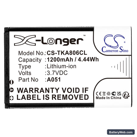 EnGenius EP802H Replacement Battery, 3.7V, 1200mAh, Li-ion 3