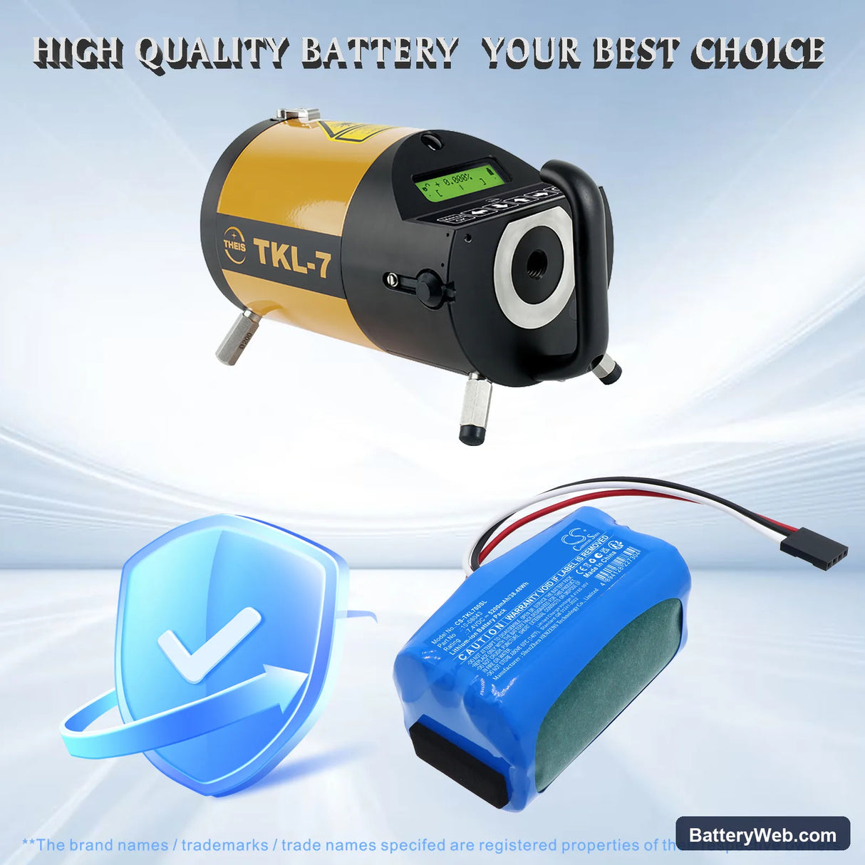 Theis TKL-7 Replacement Battery, 7.4V, 5200mAh, Li-ion 7
