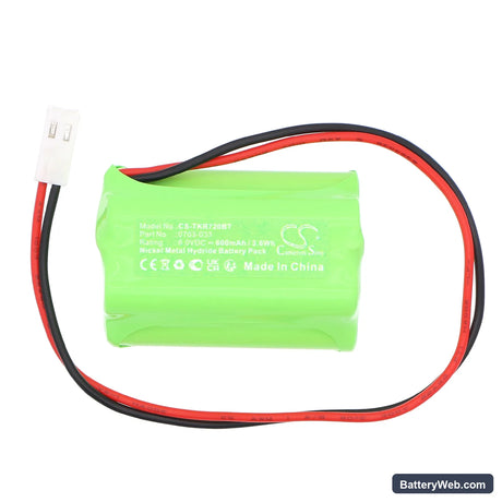 TEKNIM 720WR siren Replacement Battery, 6V, 600mAh, Ni-MH 3