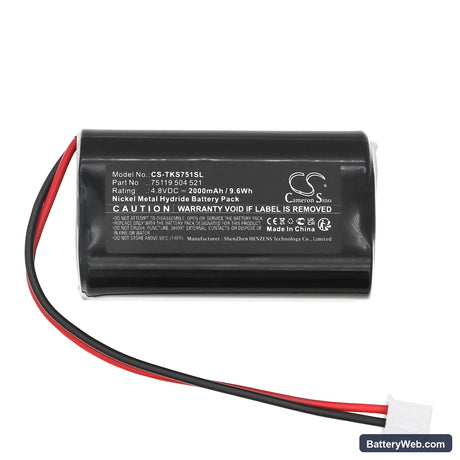 Techkon SpectroDens SpectroPlate Replacement Battery, 4.8V, 2000mAh, Ni-MH 3