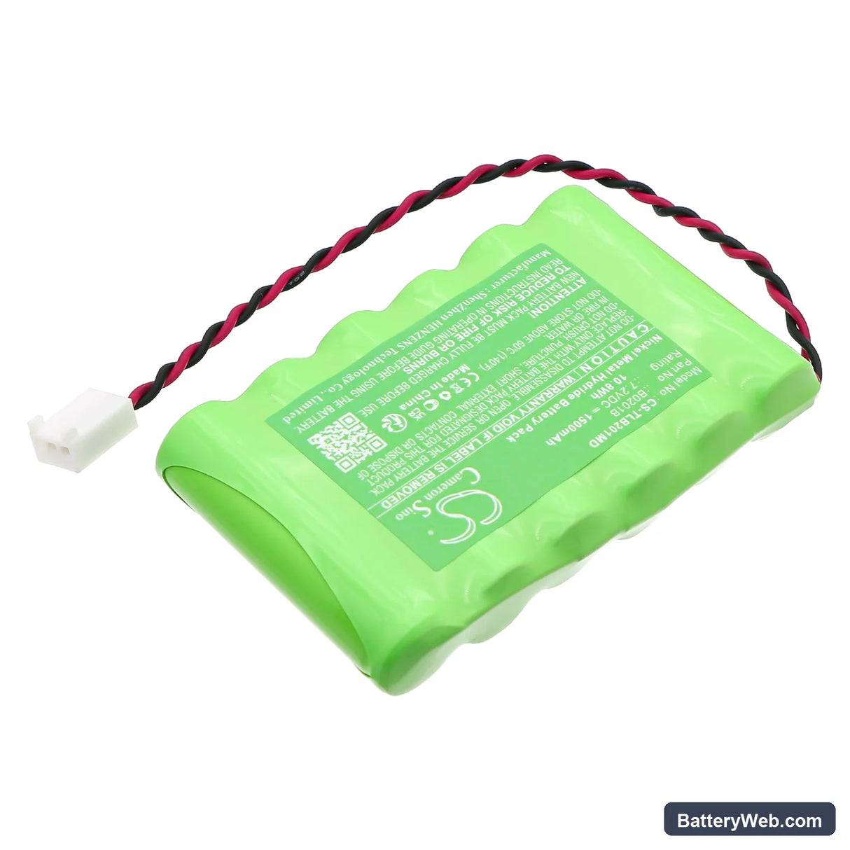 Tunstall Lifeline Vi Replacement Battery, 7.2V, 1500mAh, Ni-MH 2