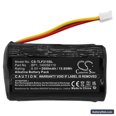Telenot BP1 Replacement Battery, 6V, 2600mAh, Alkaline 3